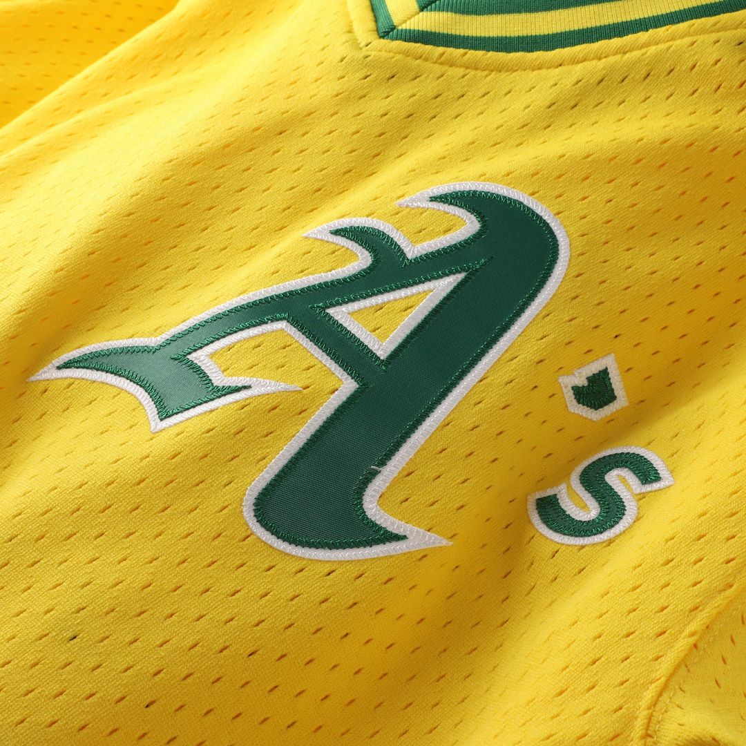 Athletics Mitchell & Ness Gold Authentic Baseball Jersey
