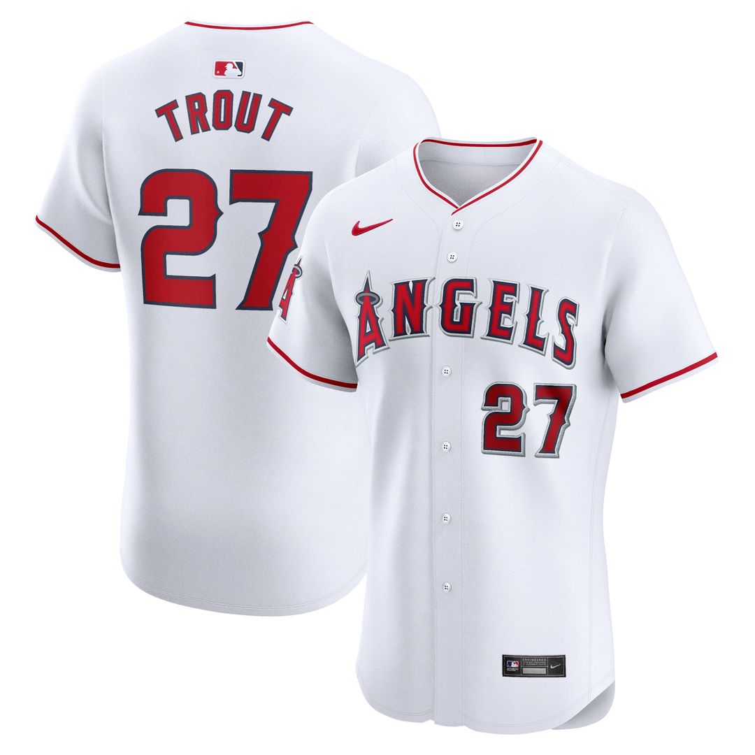 Los Angeles Angels Nike White Authentic MLB baseball jersey