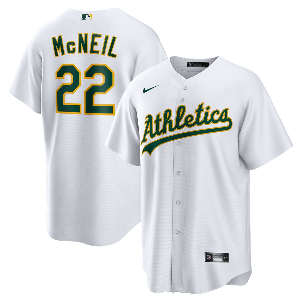 Athletics Nike White Replica MLB baseball jersey
