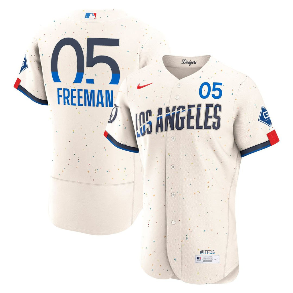 Los Angeles Dodgers Nike Cream Authentic MLB baseball jersey