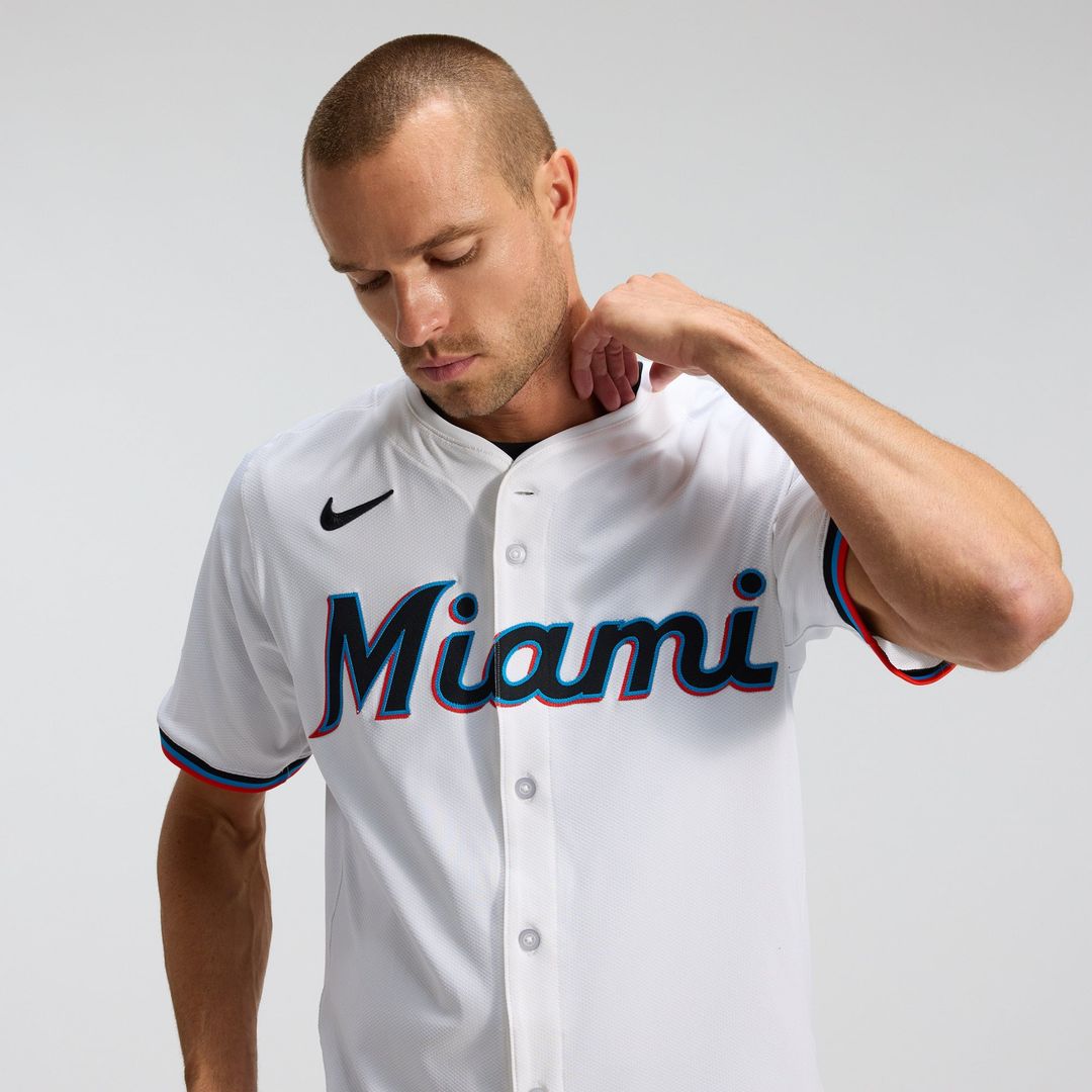 Miami Marlins Nike White Authentic Baseball Jersey