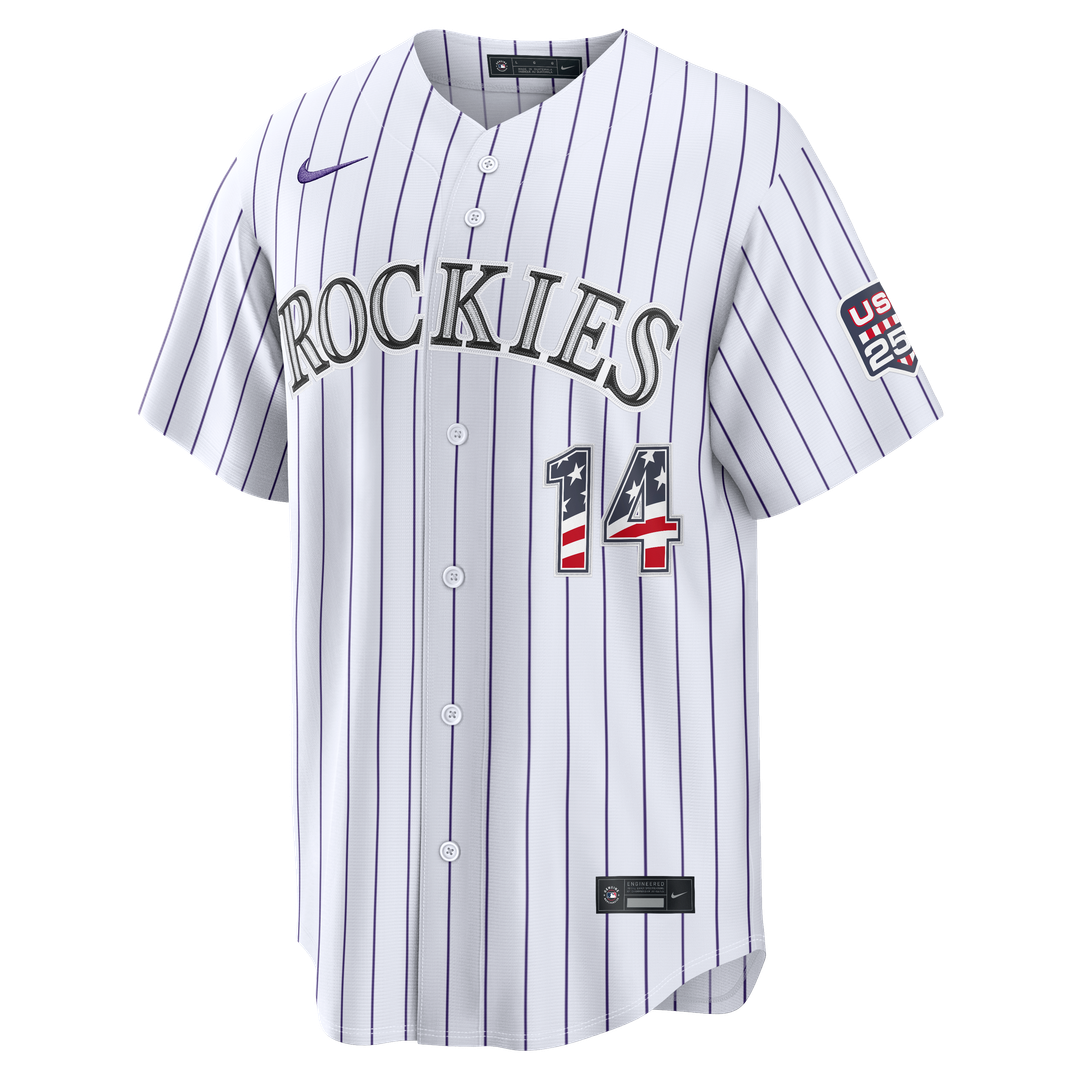 Colorado Rockies Nike White Baseball Jersey