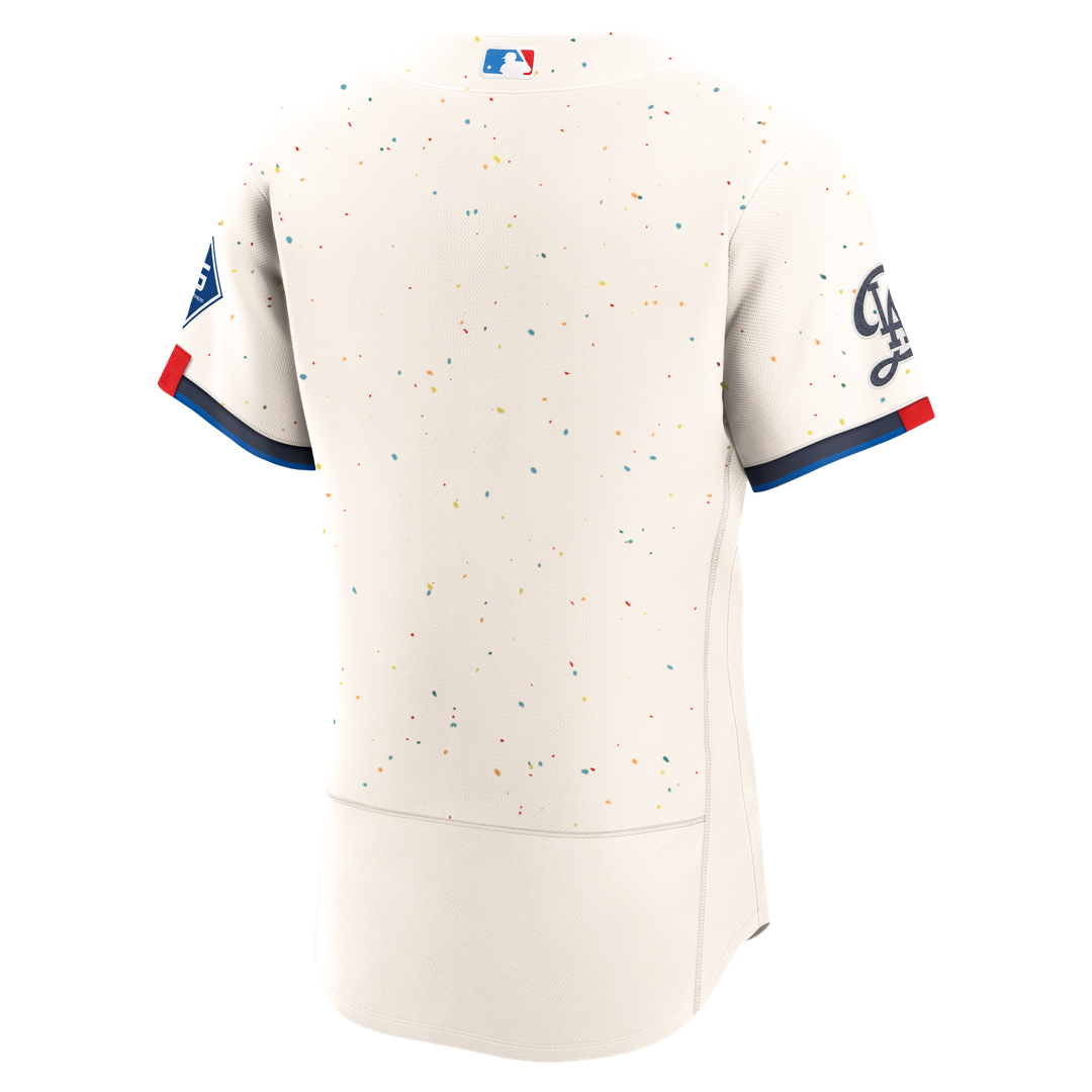 Los Angeles Dodgers Nike Cream Authentic Baseball Jersey