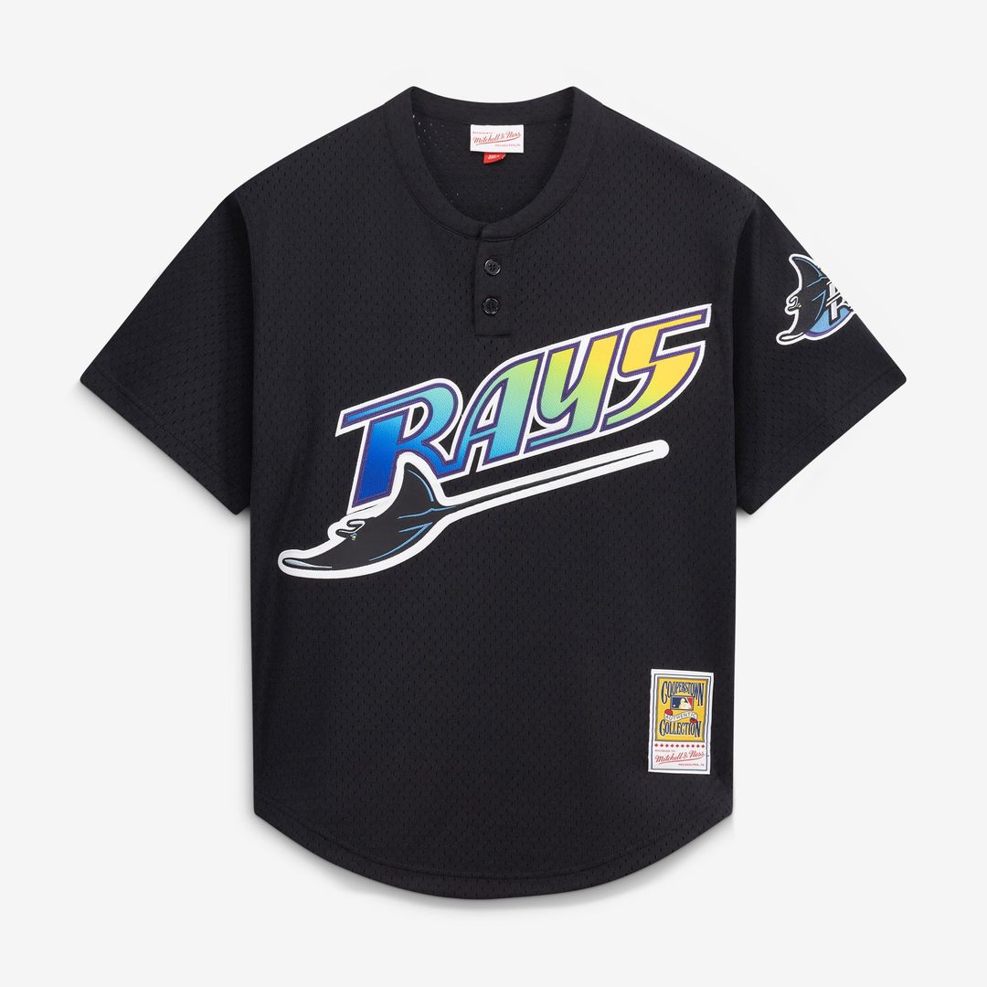 Tampa Bay Rays Mitchell & Ness Black Authentic Baseball Jersey