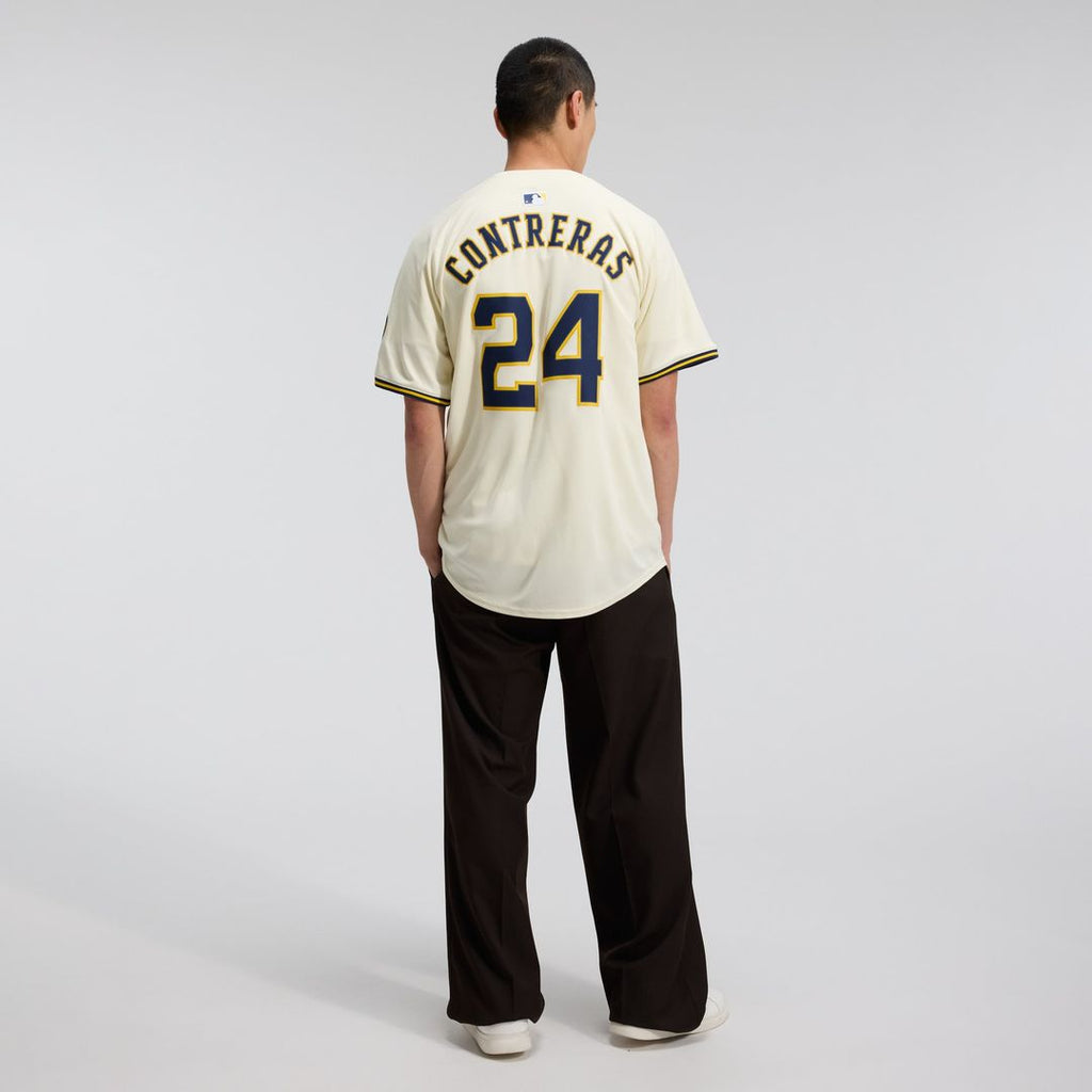 Milwaukee Brewers Nike Cream Authentic Baseball Jersey