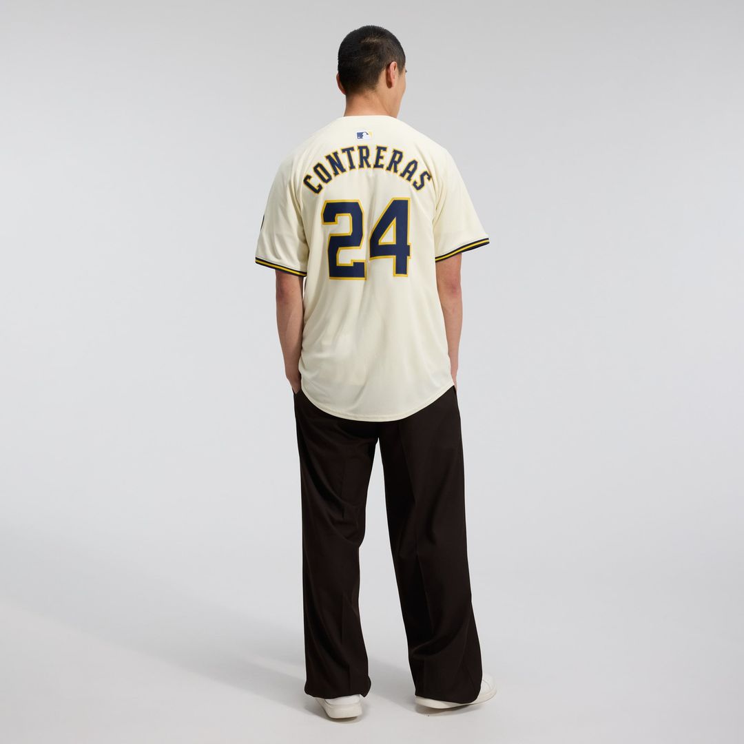 Milwaukee Brewers Nike Cream Authentic Baseball Jersey