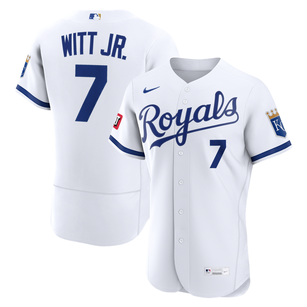 Kansas City Royals Nike White Authentic MLB baseball jersey