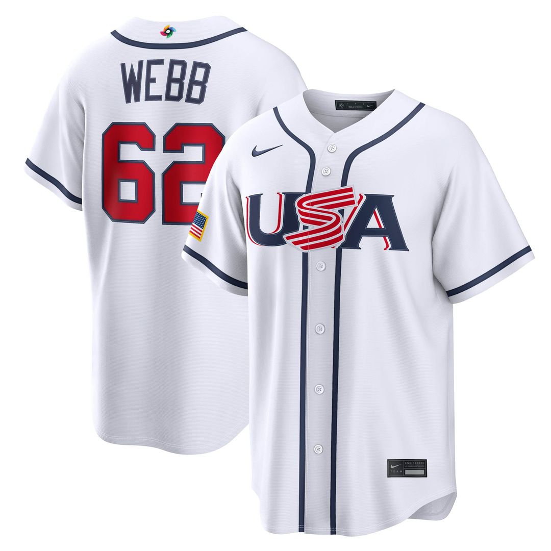 USA Baseball Nike White MLB baseball jersey