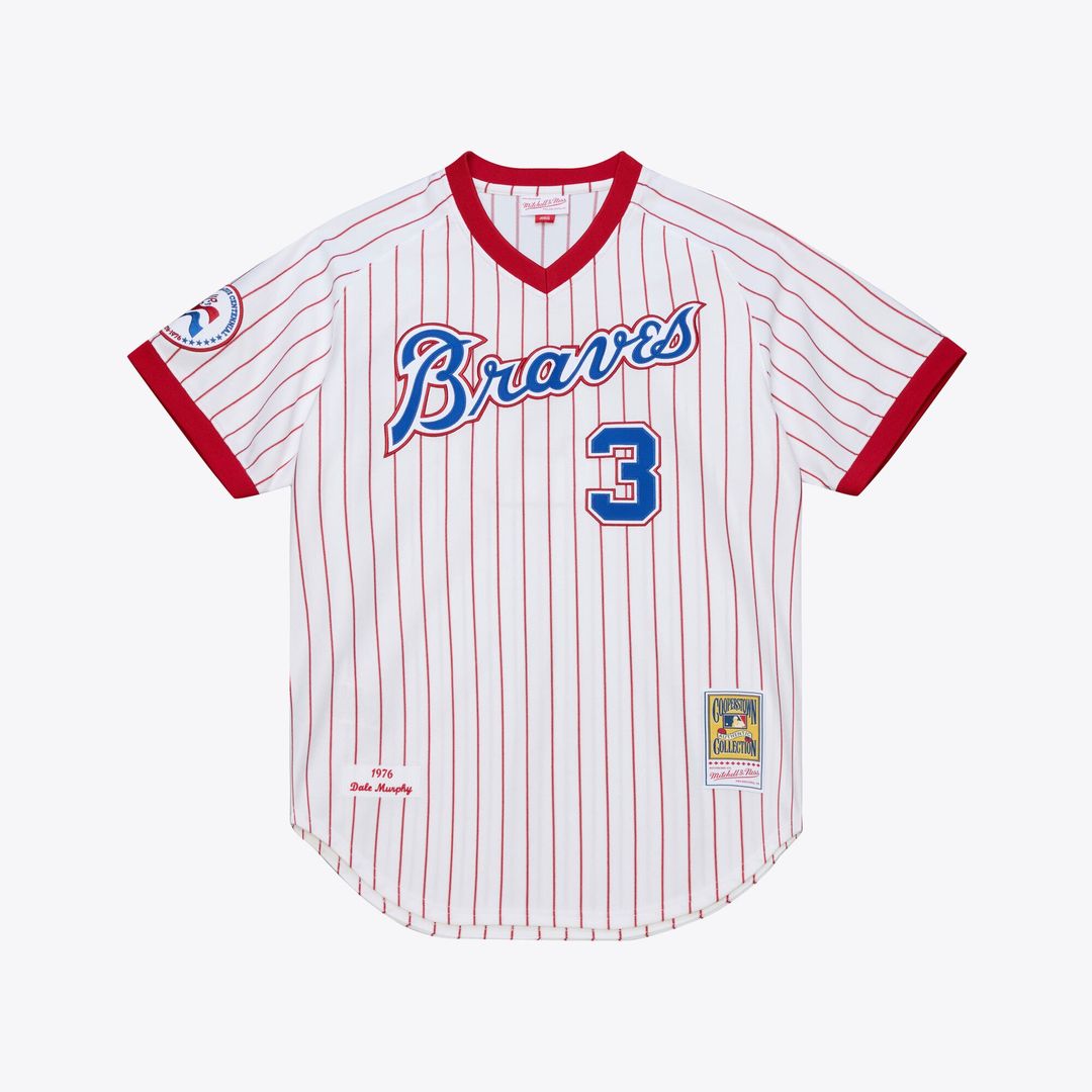 Atlanta Braves Mitchell & Ness White Authentic MLB baseball jersey