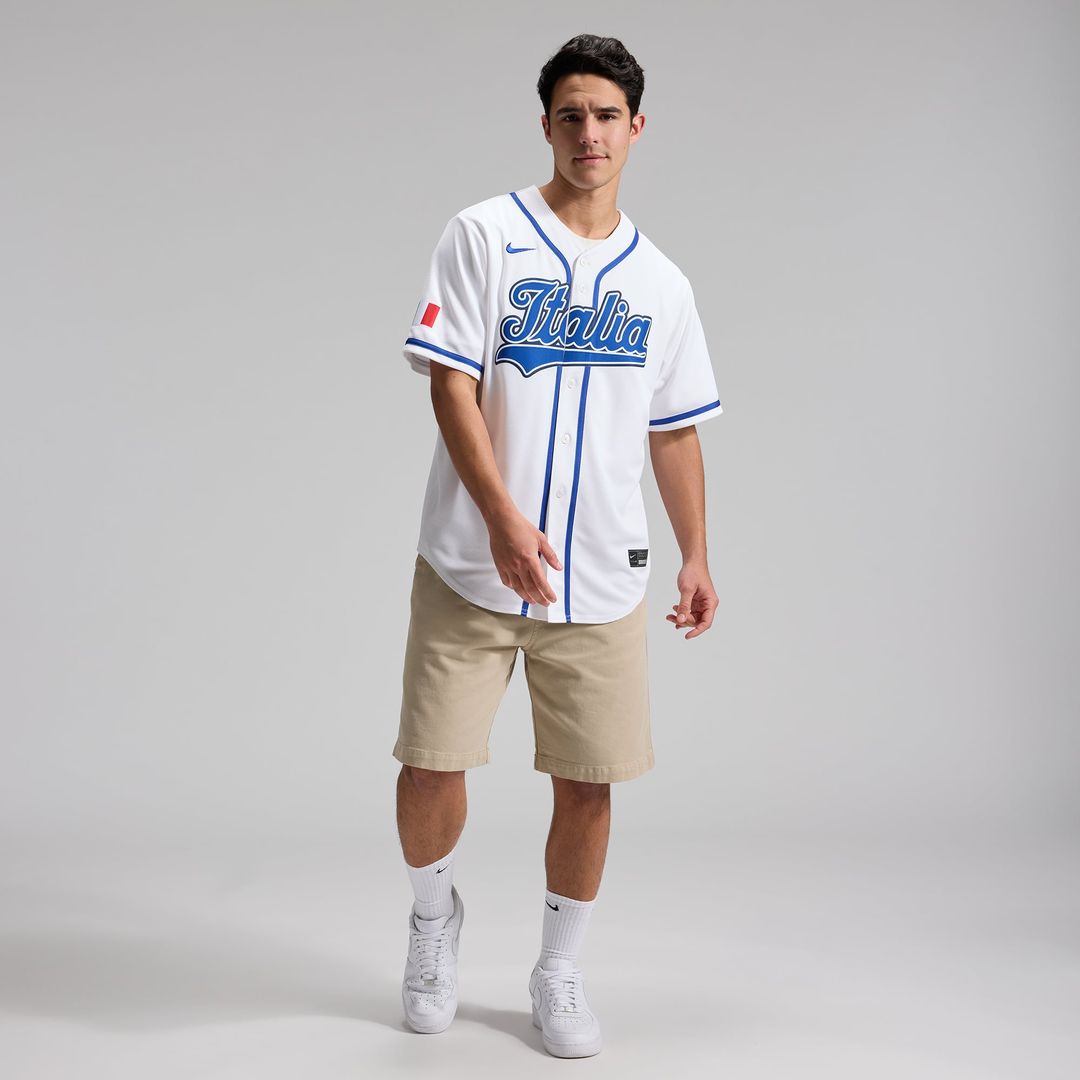 Italy Baseball Nike White Baseball Jersey