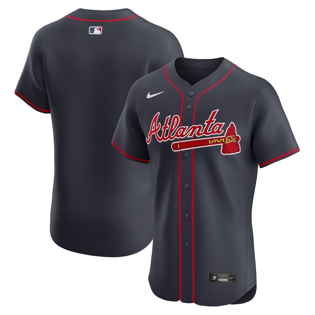 Atlanta Braves Nike Navy Authentic MLB baseball jersey