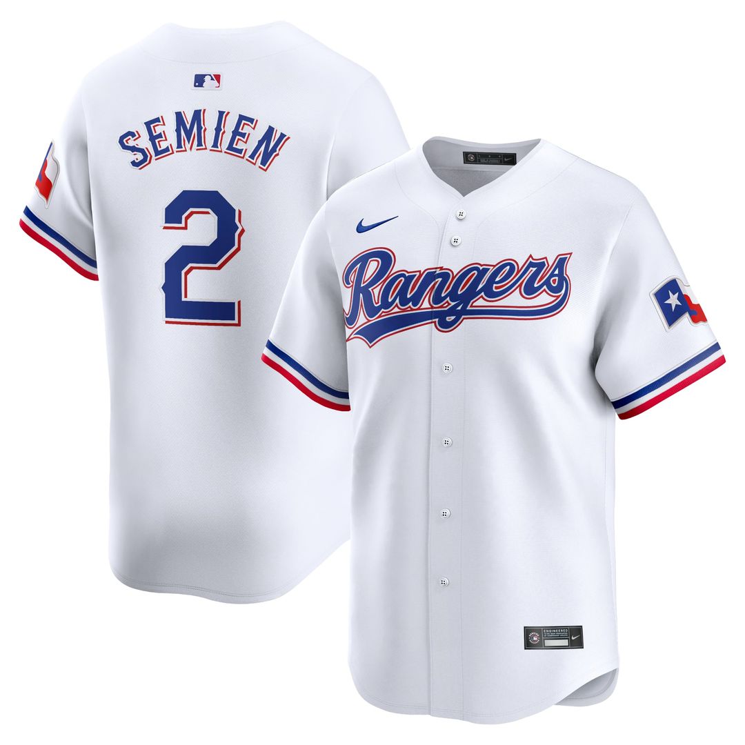Texas Rangers Nike White MLB baseball jersey