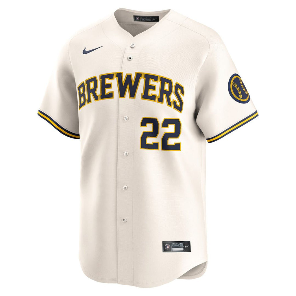 Milwaukee Brewers Nike Cream Baseball Jersey