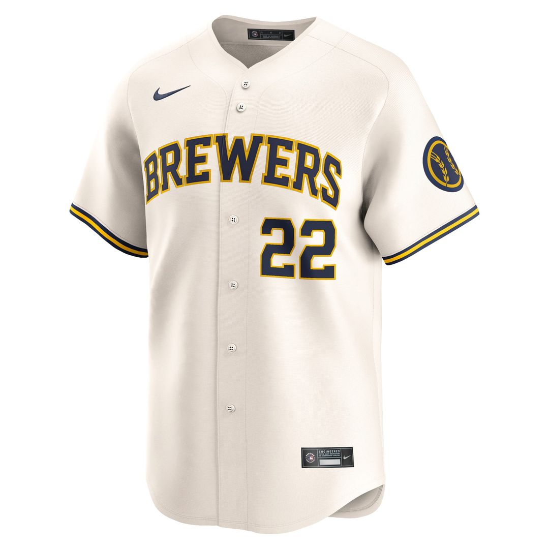 Milwaukee Brewers Nike Cream Baseball Jersey