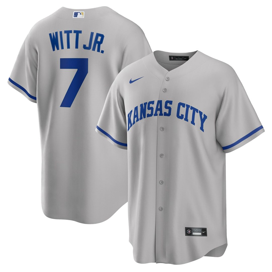Kansas City Royals Nike Gray Replica MLB baseball jersey