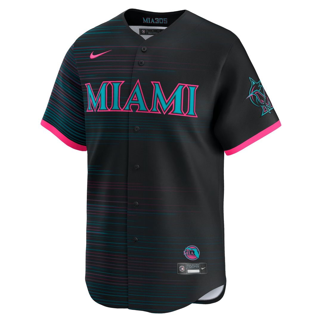 Miami Marlins Nike Black Baseball Jersey