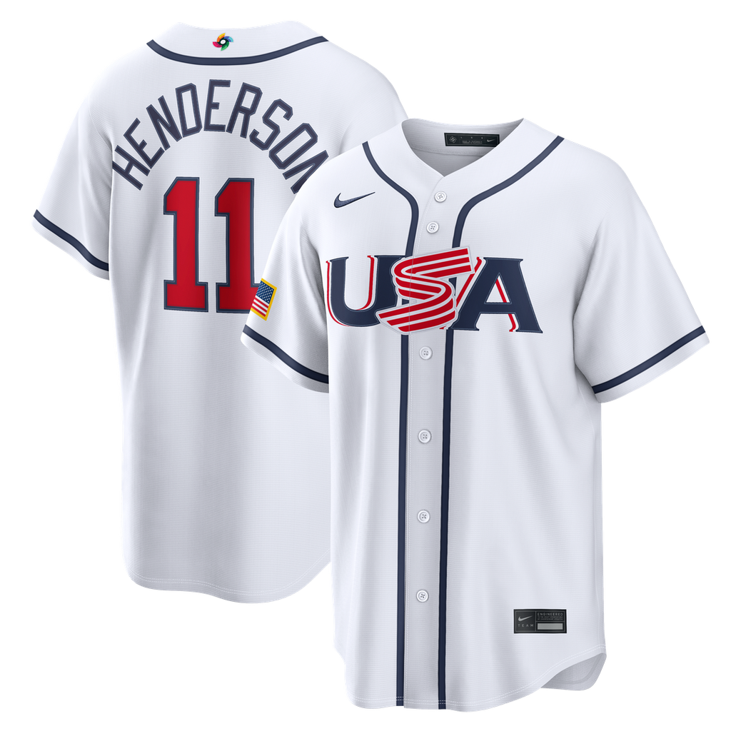 USA Baseball Nike White MLB baseball jersey