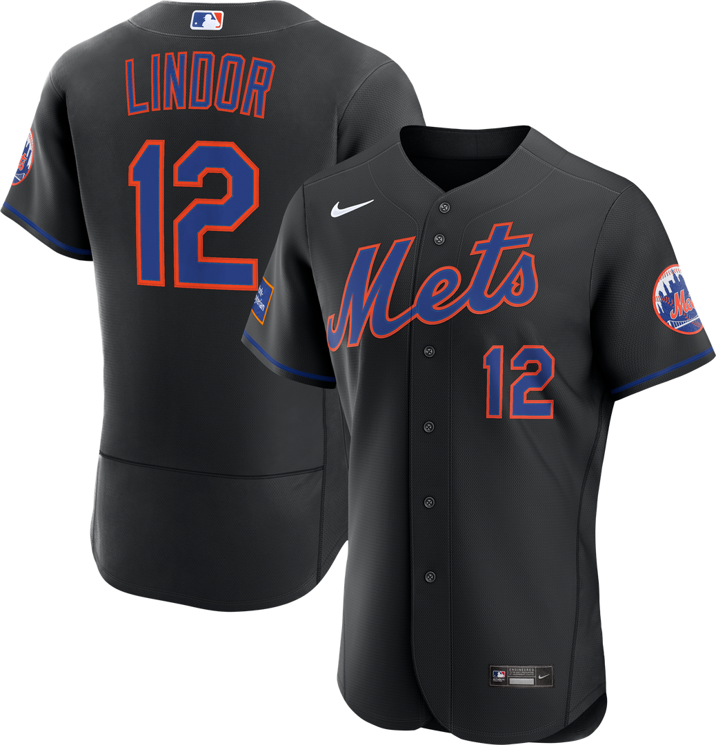 New York Mets Nike Black Authentic MLB baseball jersey
