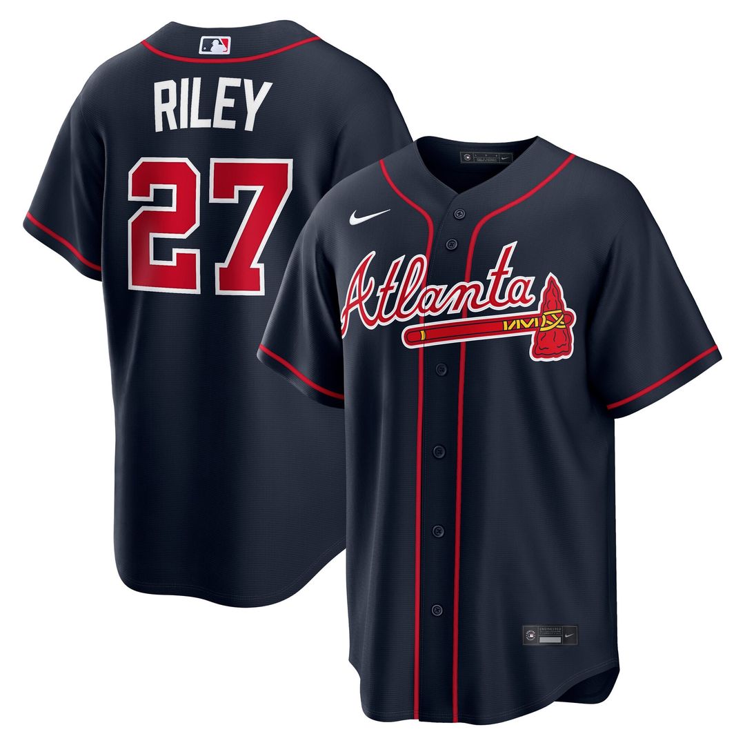 Atlanta Braves Nike Navy Replica Baseball Jersey