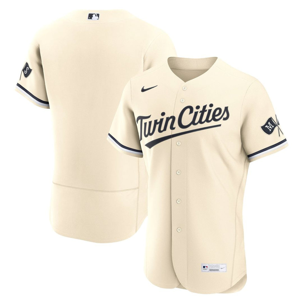 Minnesota Twins Nike Cream Authentic Baseball Jersey