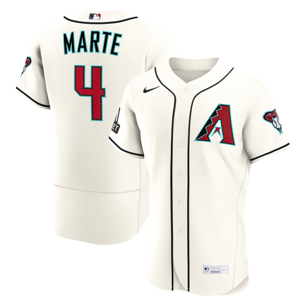 Arizona Diamondbacks Nike Cream Authentic MLB baseball jersey