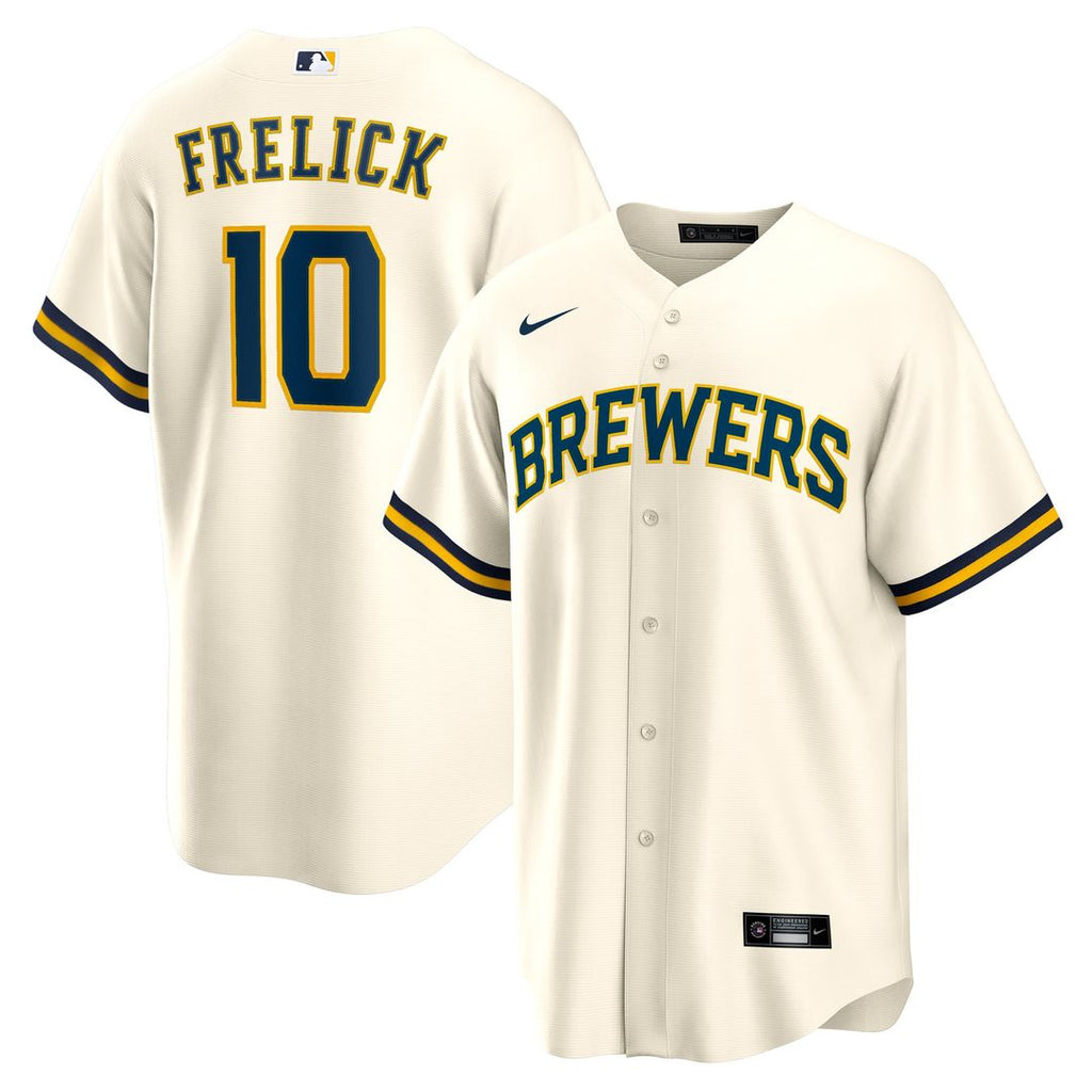 Milwaukee Brewers Nike Cream Replica MLB baseball jersey