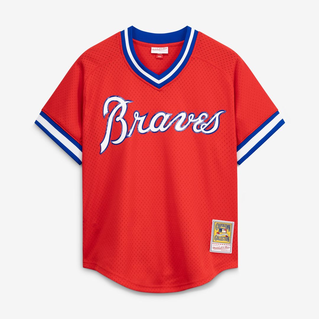 Atlanta Braves Mitchell & Ness Royal Authentic Baseball Jersey
