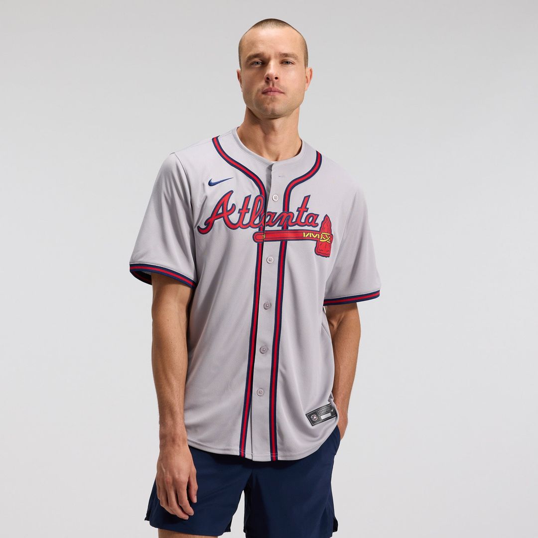 Atlanta Braves Nike Gray Baseball Jersey