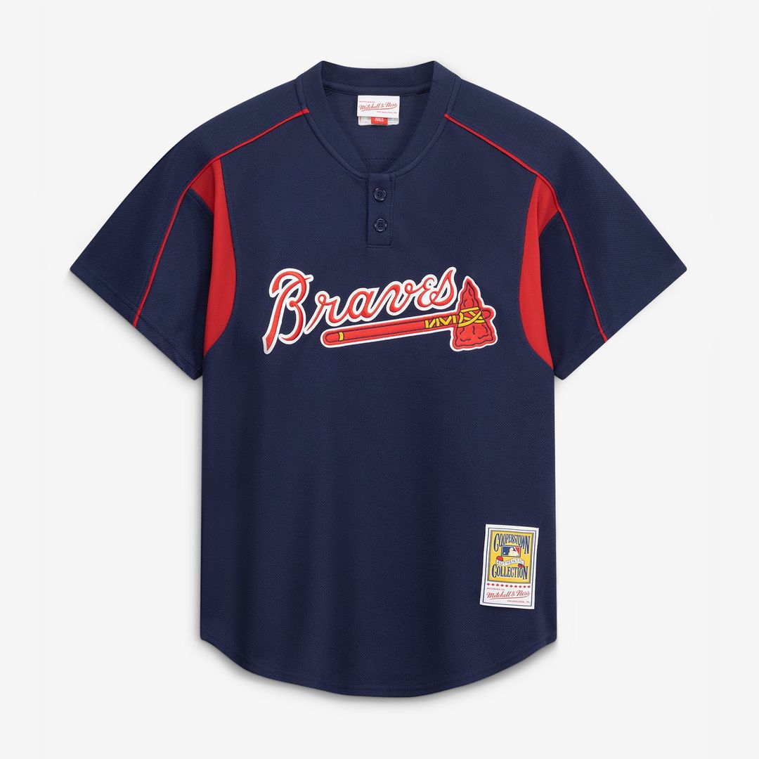 Atlanta Braves Mitchell & Ness Navy Authentic Baseball Jersey