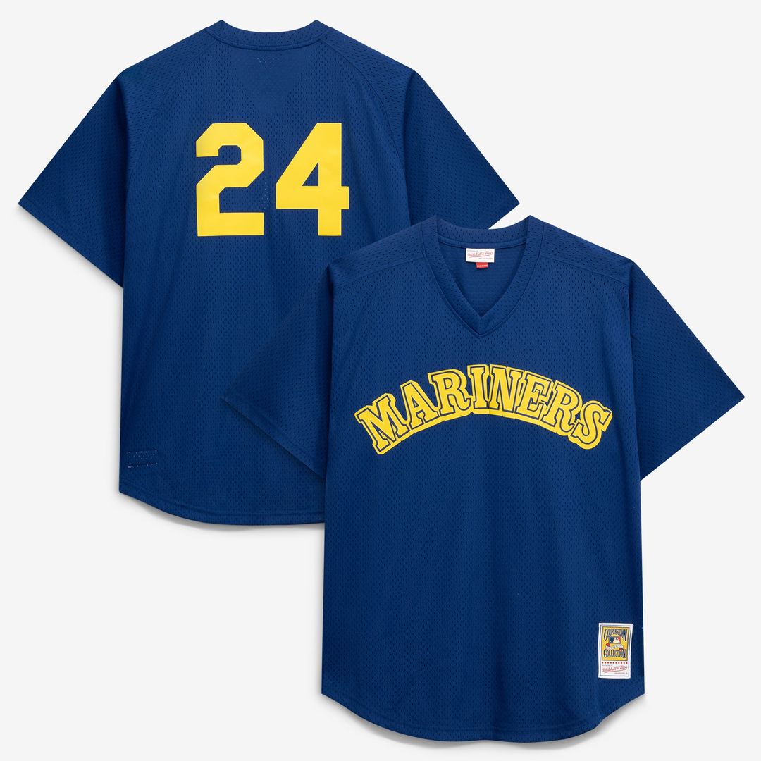 Seattle Mariners Mitchell & Ness Navy Authentic Baseball Jersey