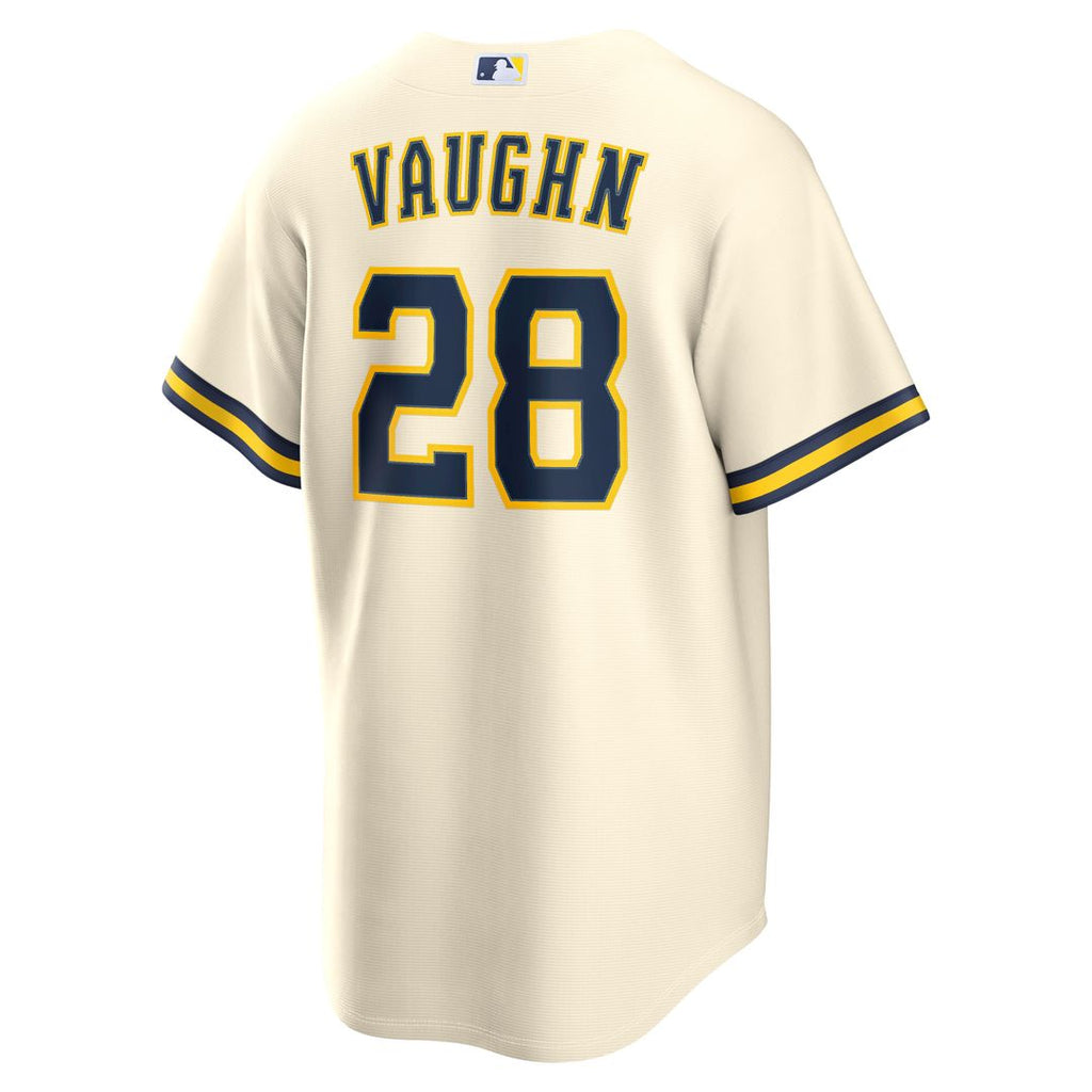 Milwaukee Brewers Nike Cream Replica Baseball Jersey