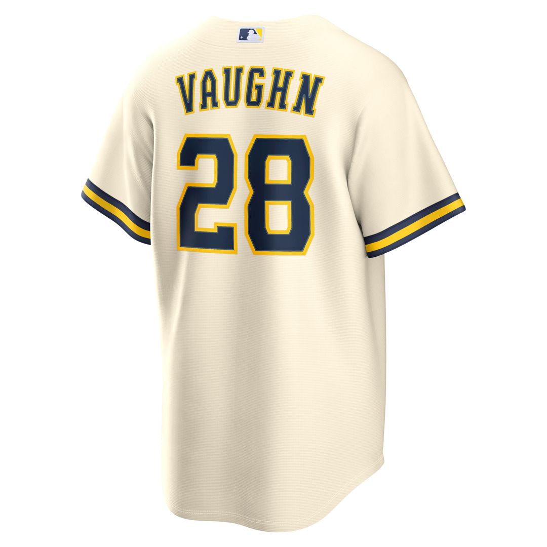 Milwaukee Brewers Nike Cream Replica Baseball Jersey