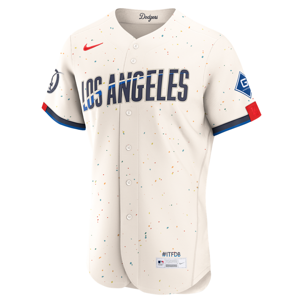Los Angeles Dodgers Nike Cream Authentic Baseball Jersey