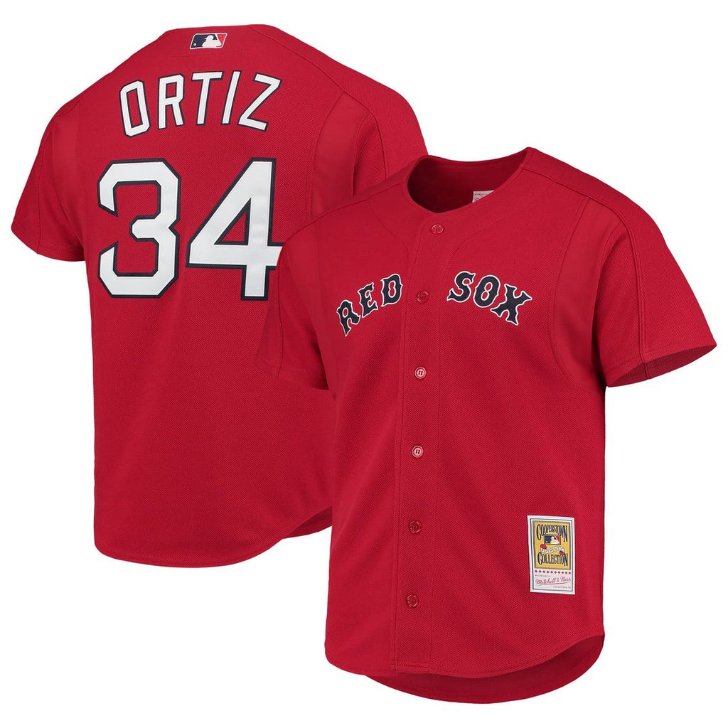 Boston Red Sox Mitchell & Ness Red Baseball Jersey