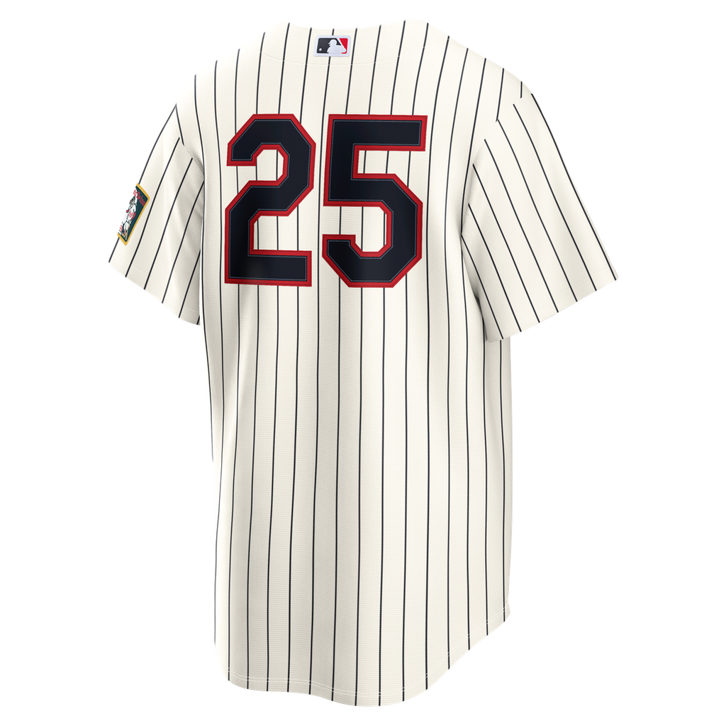 Minnesota Twins Nike Cream Baseball Jersey