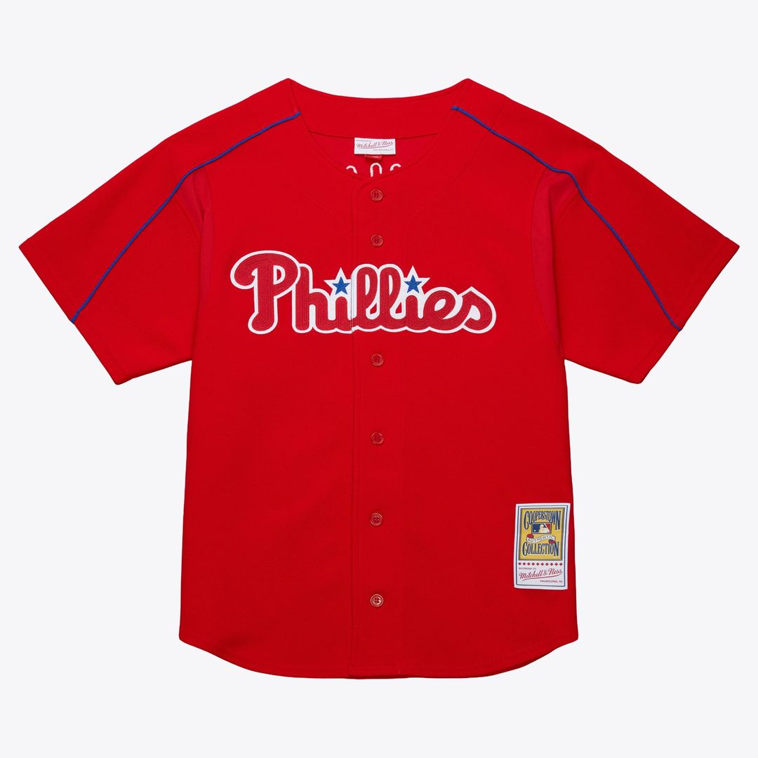 Philadelphia Phillies Mitchell & Ness Red Baseball Jersey