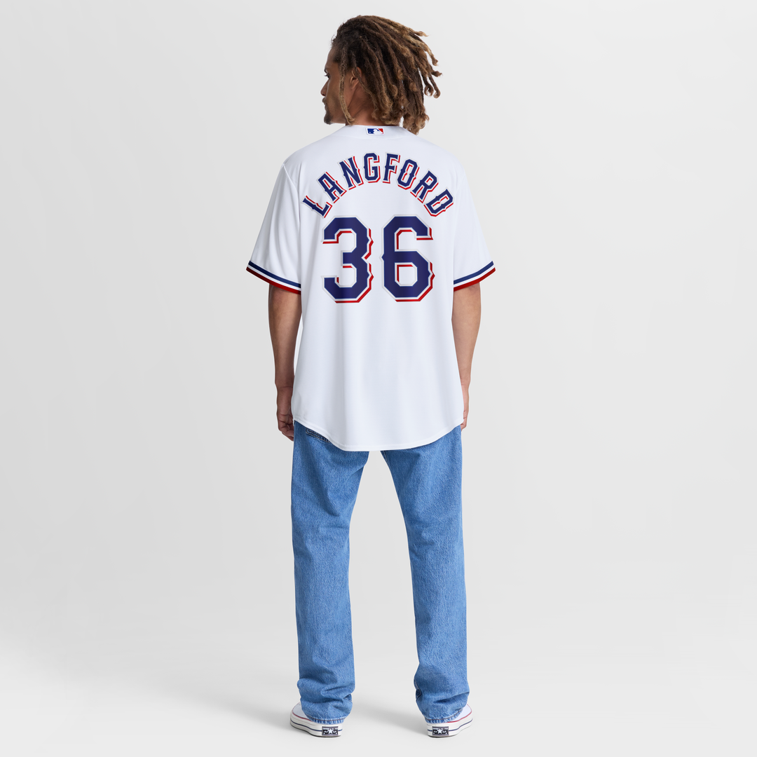Texas Rangers Nike White Replica Baseball Jersey