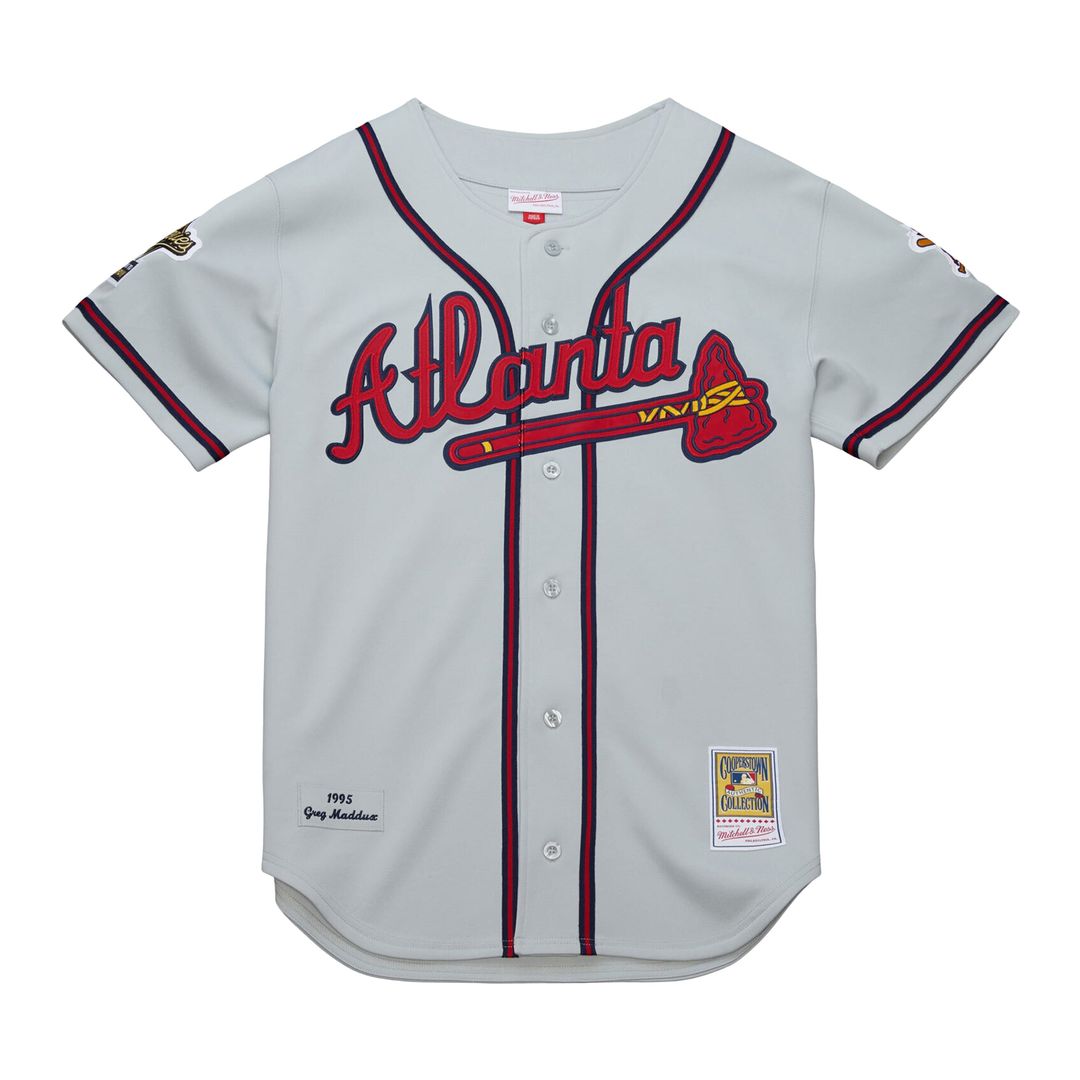 Atlanta Braves Mitchell & Ness Gray Authentic Baseball Jersey