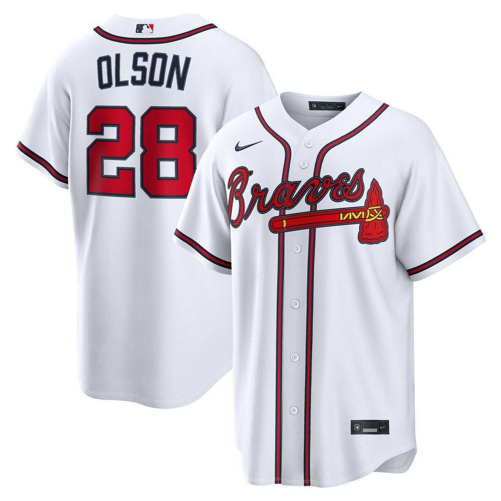 Atlanta Braves Nike White Replica MLB baseball jersey