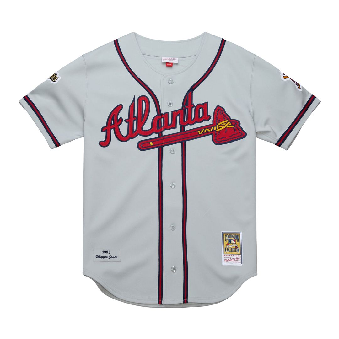 Atlanta Braves Mitchell & Ness Gray Authentic Baseball Jersey