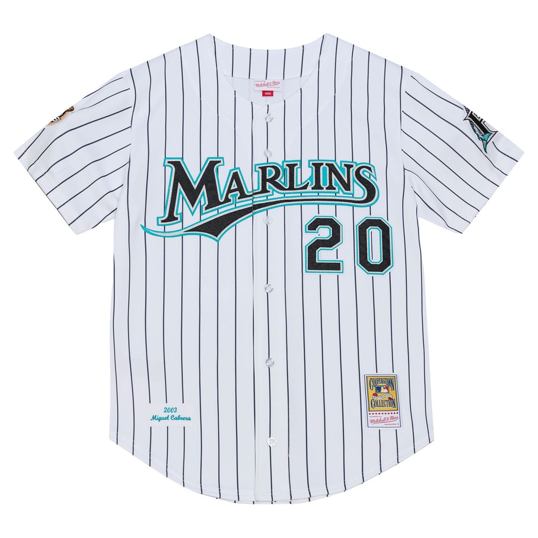 Florida Marlins Mitchell & Ness White Authentic Baseball Jersey