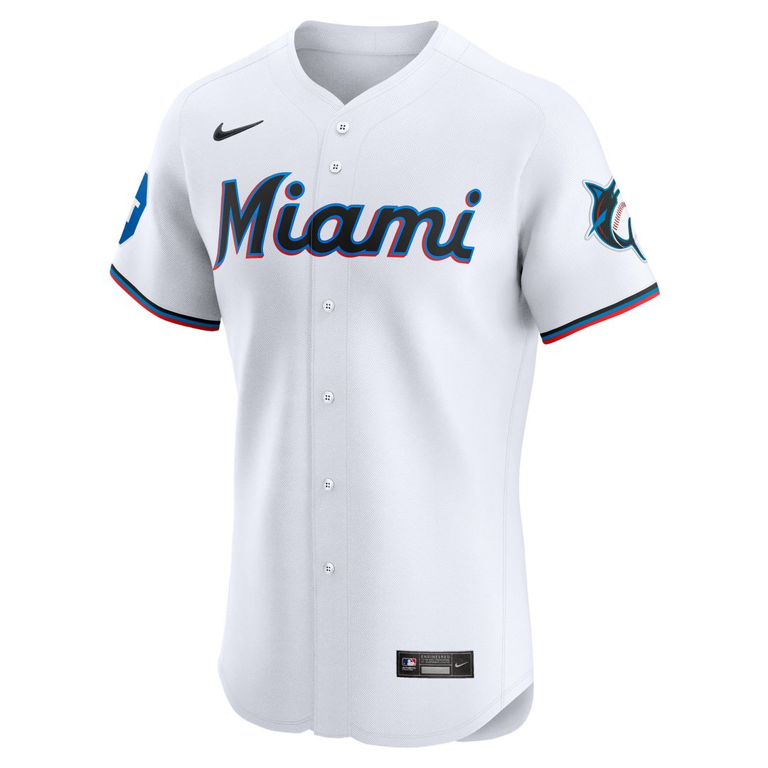 Miami Marlins Nike White Baseball Jersey