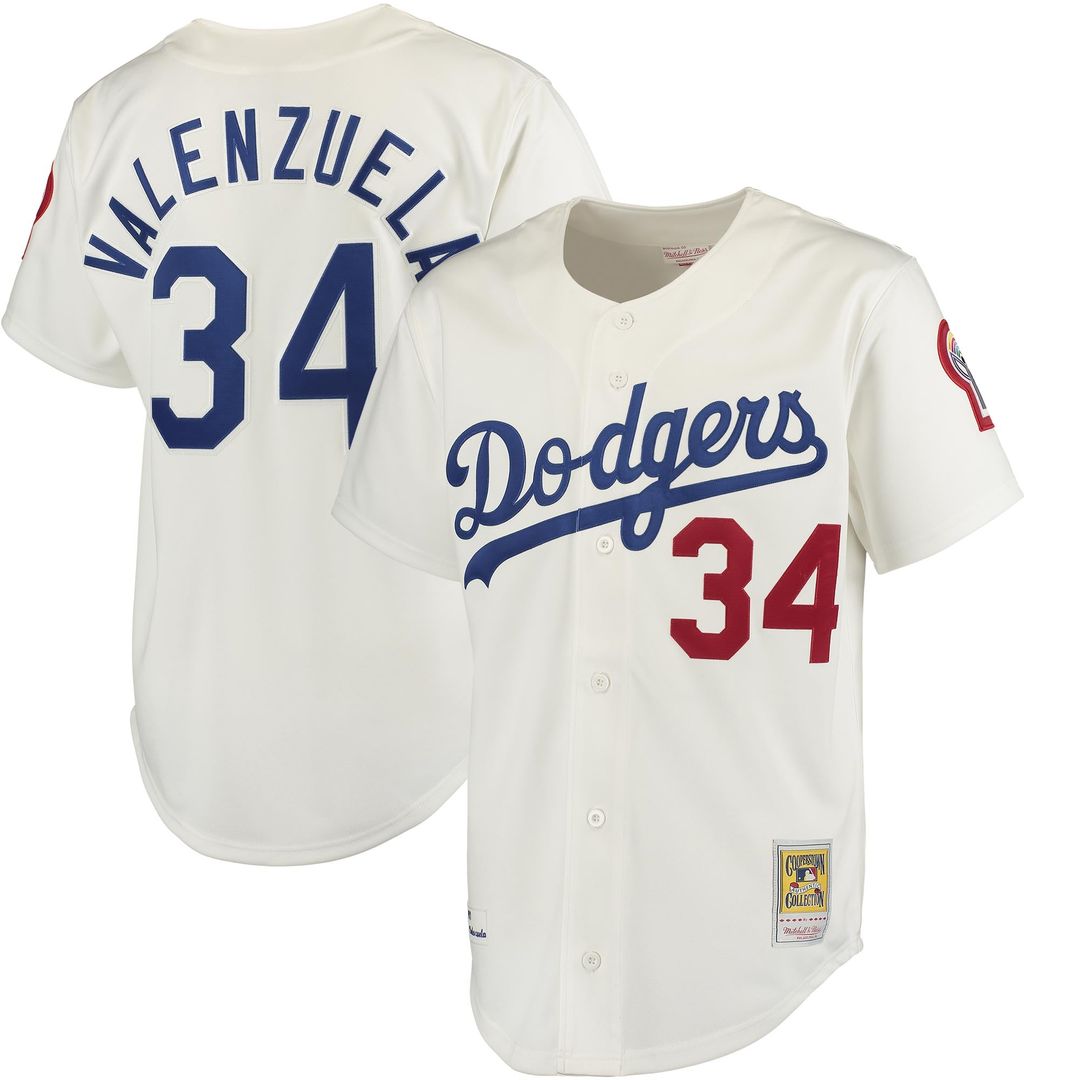 Los Angeles Dodgers Mitchell & Ness Gray Authentic Baseball Jersey