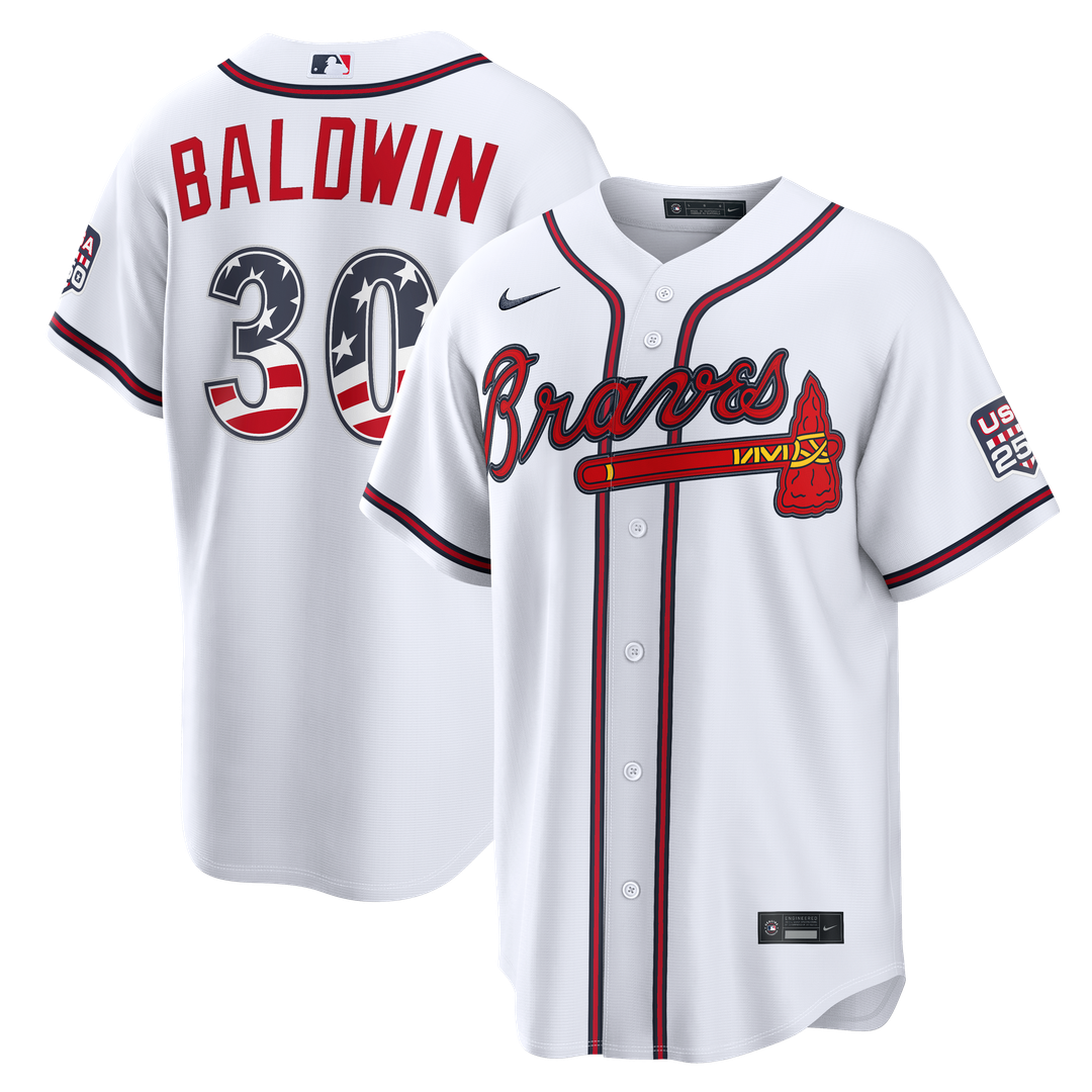 Atlanta Braves Nike White MLB baseball jersey