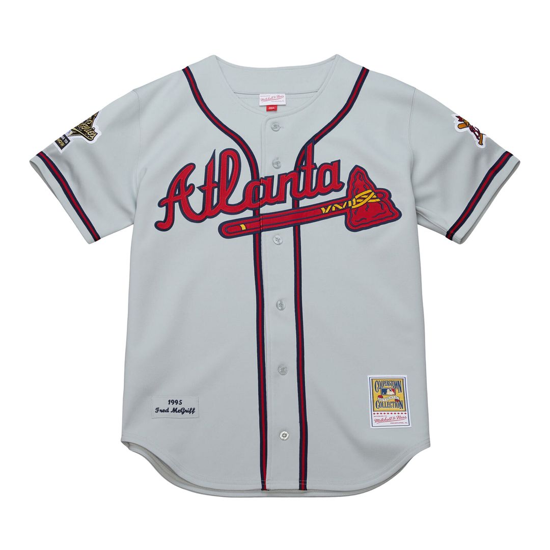 Atlanta Braves Mitchell & Ness Gray Authentic Baseball Jersey