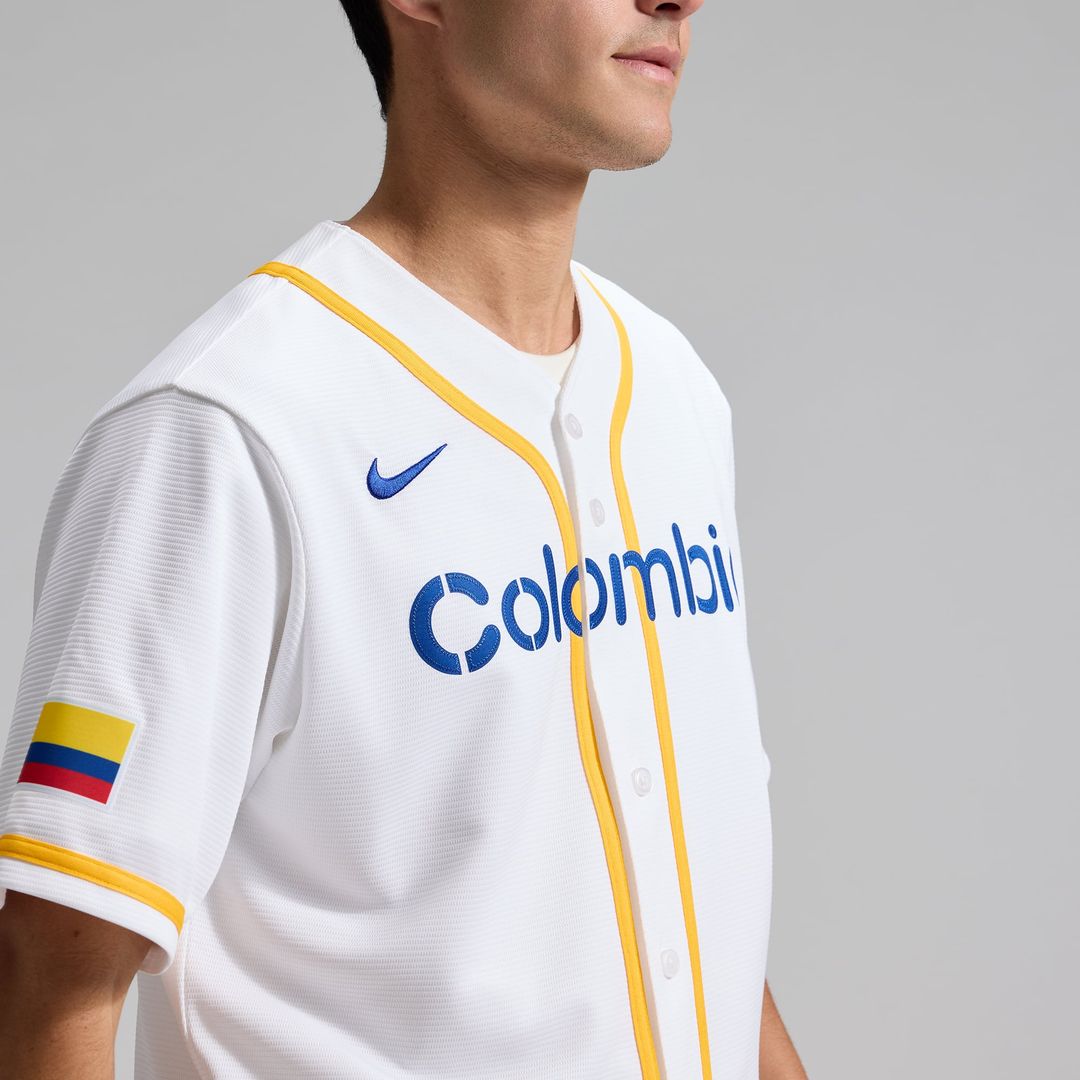 Colombia Baseball Nike White Baseball Jersey