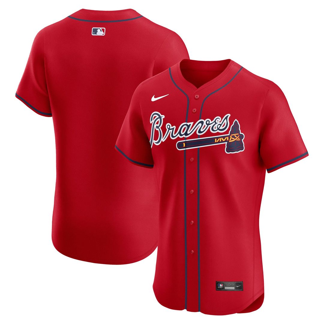 Atlanta Braves Nike Red Authentic MLB baseball jersey
