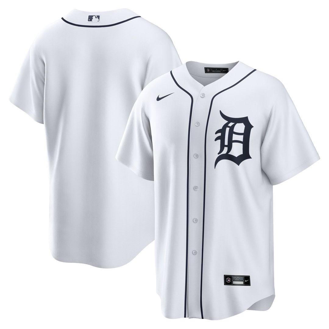 Detroit Tigers Nike White Replica MLB baseball jersey