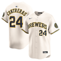 Milwaukee Brewers Nike Cream Authentic MLB baseball jersey