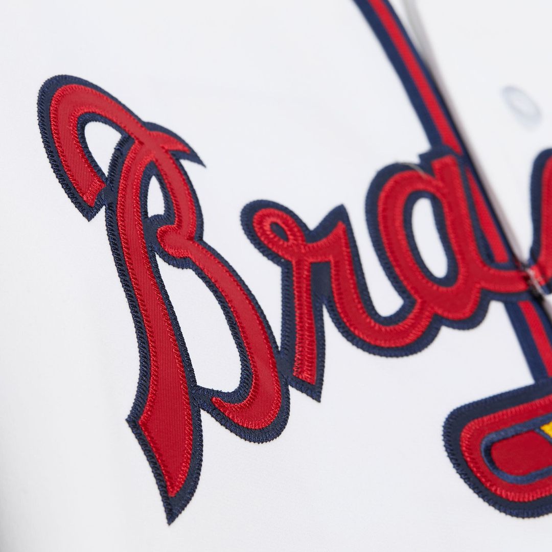 Atlanta Braves Mitchell & Ness White Authentic Baseball Jersey